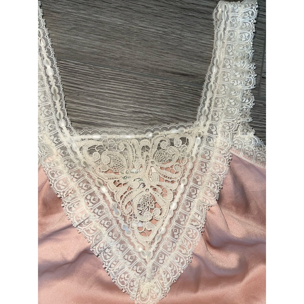 Vintage Brownstone Studio 70's‎ Slip Dress W/White Lace Trim Large - Picture 6 of 11